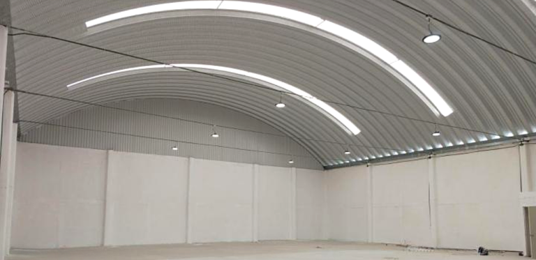 Arcotecho en bodega para alimentos en Saltillo, Coahuila